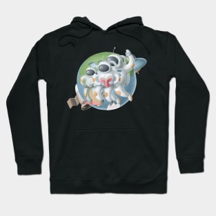 Astronauts hanging out in space. Hoodie